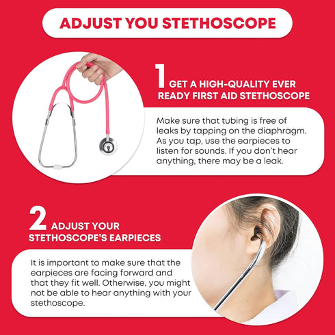 Pink Ever Ready Dual Head Stethoscope