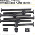Mardatt M6 80mm 50PCS x Black Zinc Plated Hex Socket Cap Bolts Crib Bolts and Barrel Nuts Cross Dowel Replacement