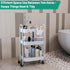 Ytmshisan 3-Tier Metal Rolling Cart with Wheels, Storage Utility Organizer Cart for Kitchen, Bathroom, Office, Baby