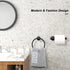 NearMoon 2 Pieces Bathroom Hardware Accessories, Towel Ring and Toilet Paper Holder, Matte Black