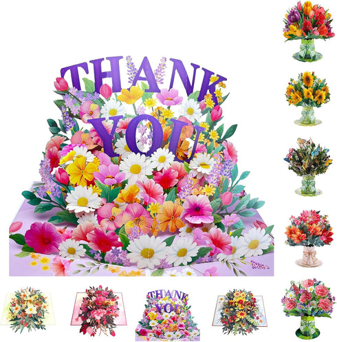 Pop Up Cards 5.97.9Inch Flower-Purple,Pop Up Three Dimensional Butterfly As A Birthday