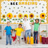Qilery 103 Pcs Bee Amazing Bulletin Board Sets, Cute Bee Honey Cutouts and Borders for Spring Summer Classroom Decor