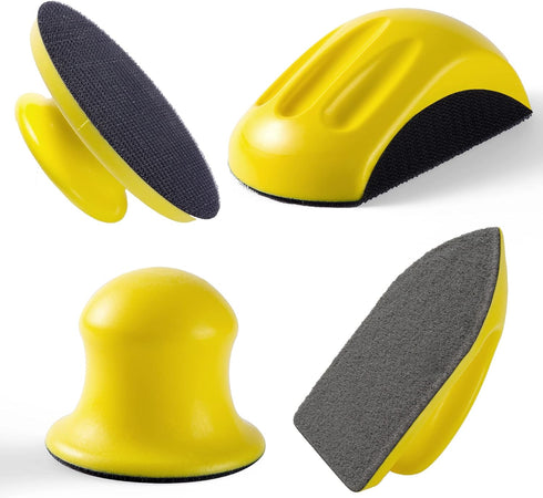 Sanding Block Set, 3 PCS Hook and Loop Sanding Block and 1 PCS Mouse Sander, Round and Mouse for Woodworking