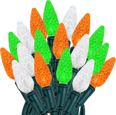 Novelty Lights 24FT 70 LED C6 LED St. Patrick's Day String Lights,