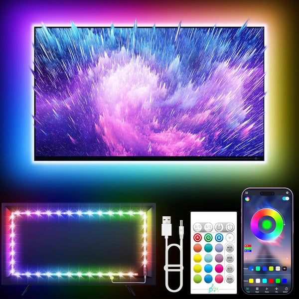 KANTUTOE LED Lights for TV, 16.4ft LED Lights for 45-75 Inch TVs,