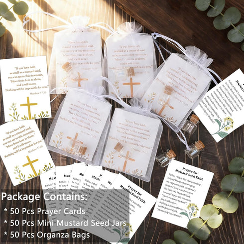 Qpige 30 Men(Cross-30) Bulk Have a Little Faith Card Christian Gifts for Women, School Church Wedding Baptism Unique