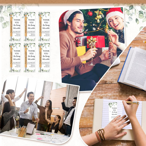 72 Sets Yeaqee Employee Appreciation Gift Bulk Thank You Inspirational Bamboo Pen with Card Graduation Appreciation