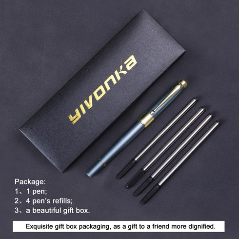Ballpoint Pen Black Refill, Luxury 0.5mm, Best Gift Set for Men & Women, Professional Executive Office