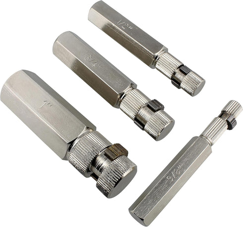 ABN Internal Pipe Removal Tool Pipe Nipple Extractor Set, General Internal Pipe Wrench Set 4pc - 1, 3/4, 1/2, 3/8 Inch by ABN
