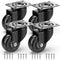 GBL 2" Heavy Duty Caster Wheels, Set of 4, Black, No Floor Marks, Silent Castor for Furniture, 440Lbs