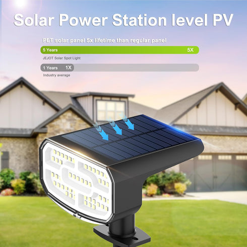 9 IP65,Multicolor Deconrations-4 Pack DAMINY Color Changing Solar Spot Lights Lighting Modes, Outdoor Waterproof RGB
