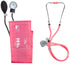 Set #330 EMI Professional Deluxe Aneroid Sphygmomanometer and Sprague Rappaport Stethoscope Kit (Pink)