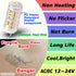 GY6.35/G6.35 5W Bulb 12-24V 2700K 50W Bulb Non-Dimmable, 5 Pack Heifymi LED AC/DC Warm White JC Type Bi-Pin Base