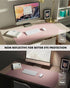 YSAGi Double-Sided Desk Pad - 35.4"x17" Leather Desk Mat, Eco Cork Desk Pad Protector for Office/Home (Pink)