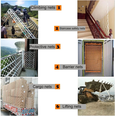 Pipi Zhu Hanging Lifting Cargo Net - Outdoor Play Climbing Rope Nets, Elastic Cargo Net Small, Lift Net for Industrial
