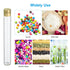 PATIKIL 50pcs 25ml Test Tubes, Glass Clear Round Bottom Containers with Aluminum Cap for Storage