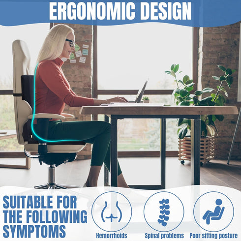 Tailbone BALAPET Lumbar Support Seat Cushion,Ergonomic Lumbar Support for Posture Correction Cushion and Pain Relief