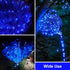 4 Pack 33ft 100 8 QITONG Solar Fairy Lights, Each LED Blue Christmas String Light Outdoor Waterproof, Modes Silver Wire