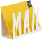 MyGift Modern White Metal Mail Holder, Countertop Organizer with Cutout MAIL Lettering Design for Office Desktop