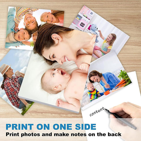 HUSPER 100 4x6 Inches 53lb 200GSM Inkjet Glossy Photo Paper Sheets Professional Photographic Paper Compatible with Dye