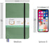 Hardcover Notebook Blank Journal Sketchbook for Drawing, Medium 5.5 by 8.4 Inch, 100 GSM Thick Paper in Green