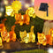 Solar Cat String Lights - Christmas Thanksgiving Holiday Decor - Waterproof Kitty