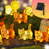 Solar Cat String Lights - Christmas Thanksgiving Holiday Decor - Waterproof Kitty