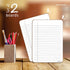 SCRIBBLEDO Dry Erase 5"x7" Mini Notebook, College Ruled Lined Board 2 Pack Reusable Writing Note Pad