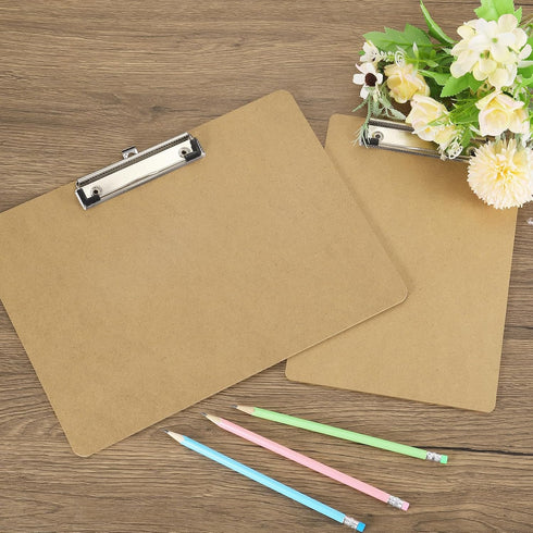 PATIKIL 8.9 x 12.4" Horizontal Clipboard, 3 Pcs Extra Large Hardboard with Low Profile Clip for Drawing and Sketching