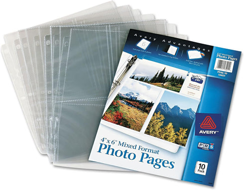 Avery Mixed Format Photo Pages, Acid Free, Pack of 10