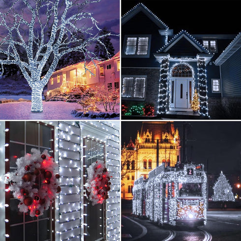 2Pack 500LED 180FT 8 IP65 Upgrade Solar String Lights for Outside, Solar Christmas String Lights Outdoor with Modes