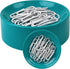 Clipwell Magnetic Paper Clip Holder - Easy Toss & Pick-Up - Ideal Home & Office Organizer, Turquoise