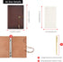 Wonderpool A6 Leather Journal, Refillable 6 Ring Binder Notebook with Lined Paper and Pen (Maroonpink)