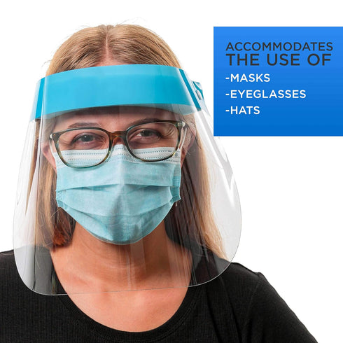 TCP Global Salon World Ultra Clear Safety Face Shields - Protective Full Face Shields