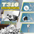 316 400FT 1/32IN 100Pcs Stainless Steel Cable, Wire Rope with Aluminum Sleeves Stops, for String Lights Hanging