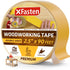 XFasten Double Sided Woodworking Tape, Yellow Backing, 2.5 Inches x 30 Yards