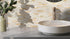 Yipscazo 10 Sheets Peel and Stick Stone Metal Tile Backsplash, 12'' X 12'', Beige Stone with Gold for Kitchen, Bathroom