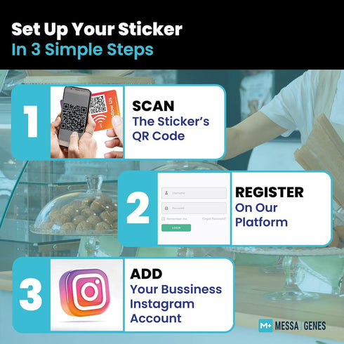Reusable Followers Tap Sticker for Instagram, 1-Sticker QR & Tap NFC Sticker, Boost My Followers Sticker for iPhone &