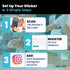 Reusable Followers Tap Sticker for Instagram, 1-Sticker QR & Tap NFC Sticker, Boost My Followers Sticker for iPhone &