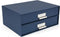 Bigso Birger 2-Drawer Fiberboard Label Frame Document Letter Box | Desktop Drawers for Loose Papers, Documents, and