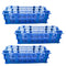 3 Packs Plastic Test Tube Rack, 24 Holes Lab Holder for 25mm Test Tubes, Blue, Detachable
