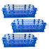 3 Packs Plastic Test Tube Rack, 24 Holes Lab Holder for 25mm Test Tubes, Blue, Detachable