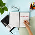 Ruled Notebook/Journal - Classic Lined Journal/Notebook, 5.3" x 8.26", Hardcover with Thick Paper, Banded + Pen Holder +Inner Pocket - Black