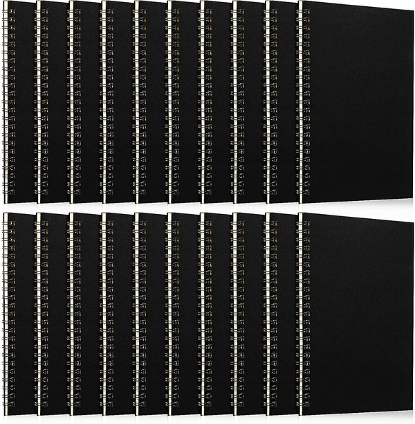 Eersida 20 Pack A5 Spiral Notebook Bulk, 5.5 x 8.3 Inches, College Ruled Hardcover Notebooks, 50 Sheets 100 Pages