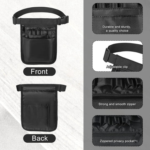 Bruislard Server Pouch, Server Apron with Buckle Work Pouch Utility Apron Adjustable Waitress Accessories Bag