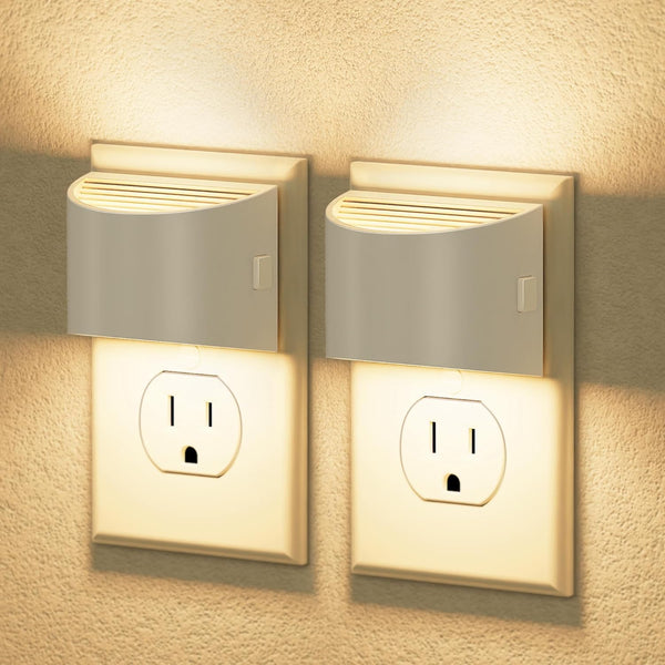 JandCase LED Night Lights Plug into Wall 2 Pack, Automatic Night Light,