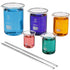 Glass Beakers Set - Borosilicate Glass, Science Chemistry Classroom Supplies for Education, Research Labs (50-600mL,