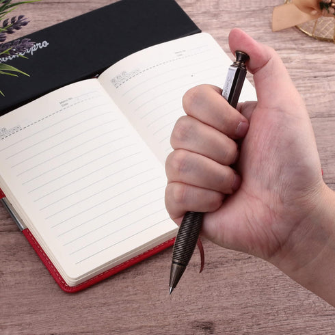 SMOOTHERPRO Solid Brass Wide Grip Click Push Retractable Gel Pen, Compatible with Pilot G2 Refill