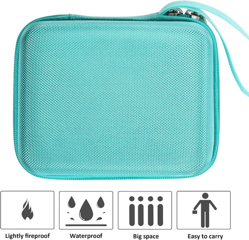 khanka Hard Travel Case for Phomemo M04S Portable Thermal Printer, Bluetooth Label Printer, Case Only (Teal)