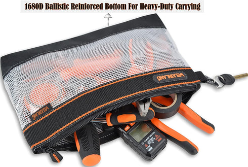 4PCS 13" WELKINLAND Clear Tool Pouch, Tool pouches, Tools pouch, Zipper tool pouch, Tool pouch bag, Tool bag organizer